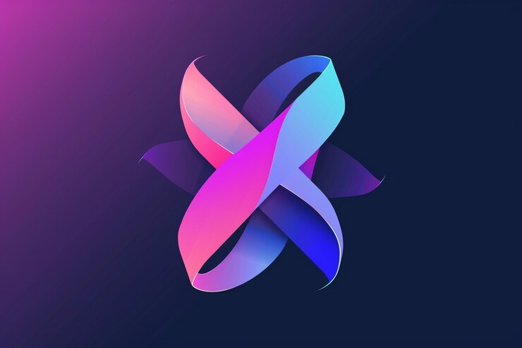 Foto un elegante diseño de logotipo de gradiente con una forma geométrica abstracta ai foto