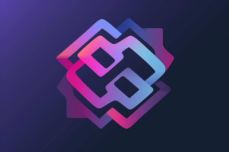 Foto un elegante diseño de logotipo de gradiente con una forma geométrica abstracta ai foto