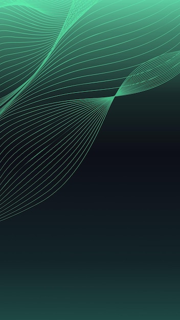 Elegante diseño de onda verde abstracta papel tapiz móvil