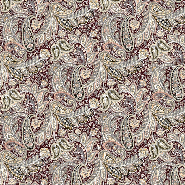 Elegante diseño textil floral de Paisley