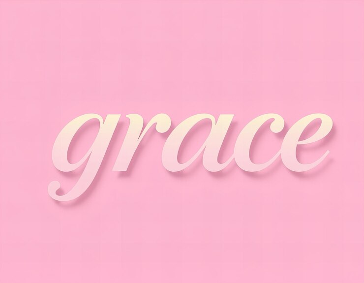 Foto elegante diseño tipográfico de la palabra gracia