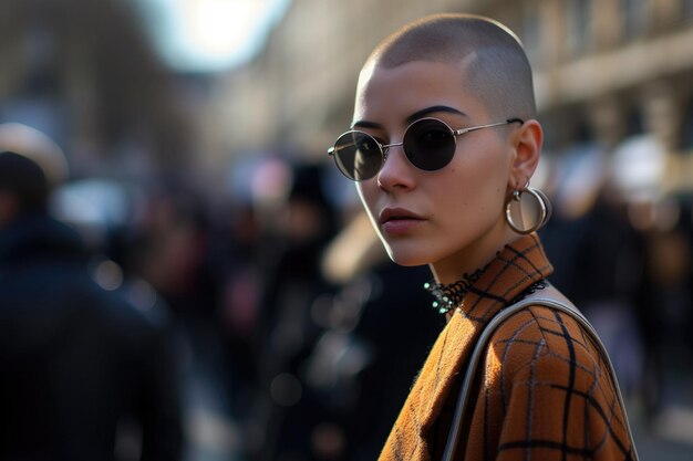 La elegante doncella sacudiendo su corte Buzz