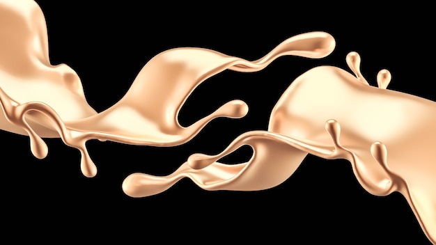 Elegante e luxuoso toque de ouro líquido.
