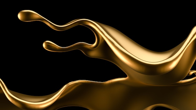 Elegante e luxuoso toque de ouro líquido.