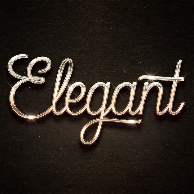 Elegante efecto de texto dorado con lujoso acabado metálico en un fondo mínimo oscuro