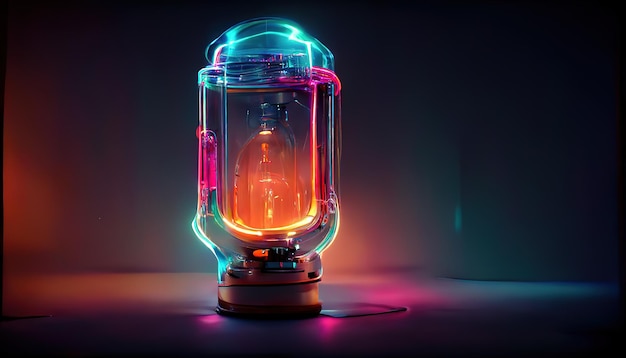 Elegante elektrische Lampe 3D-Rasterdarstellung