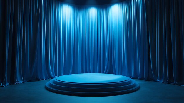 Elegante escenario de escenario con diseño moderno y efectos de iluminación dinámicos Generative Ai