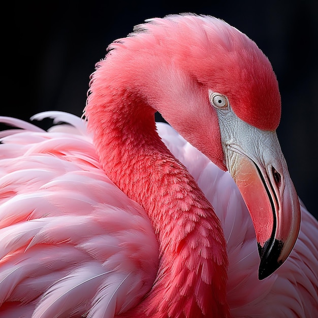 El elegante flamenco rosa de primer plano Una belleza impresionante en la paleta de la naturaleza