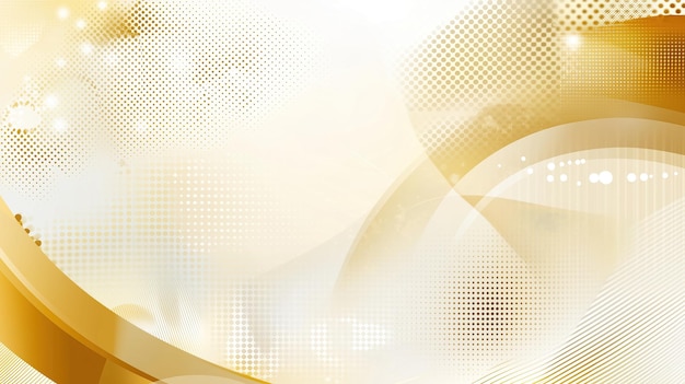 Elegante fondo abstracto dorado con curvas suaves y patrones punteados