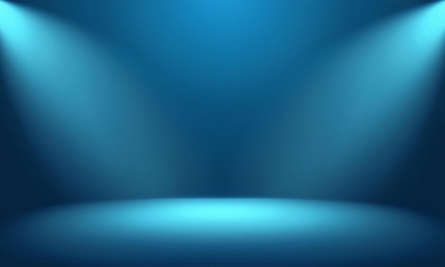 Elegante fondo azul gradiente con sutil viñeta oscura para un lujoso estandarte de estudio