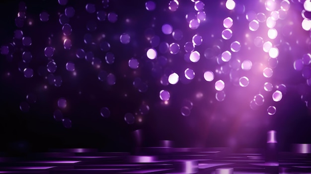 Un elegante fondo bokeh púrpura para eventos y premios glamurosos IA generativa