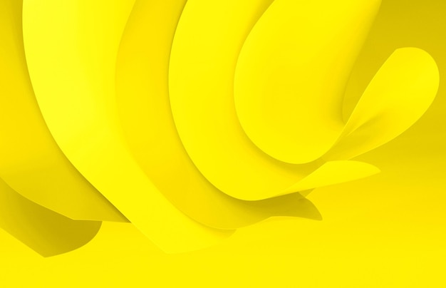 Elegante fondo curvo amarillo medio para diseños modernos