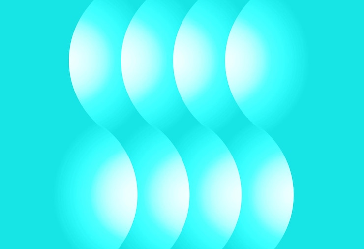 Foto elegante fondo curvo azul azul para diseños modernos
