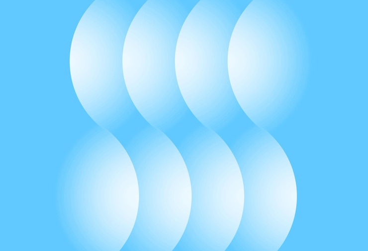 Foto elegante fondo curvo azul picton para diseños modernos