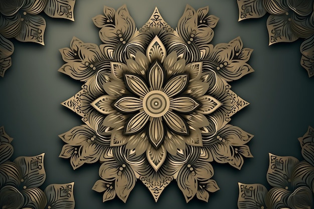 Elegante fondo con diseño decorativo de mandala