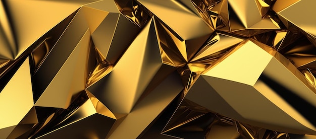 Elegante fondo dorado con forma abstracta IA generativa