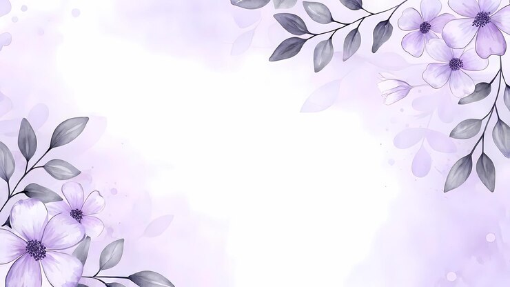 Elegante fondo floral en acuarela en tonos de púrpura