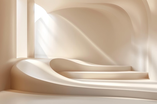 Elegante fondo minimalista para presentaciones con curvas suaves y diseño limpio