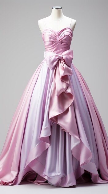 Elegante formelle Kleidung, die typischerweise auf einem Abschlussball getragen wird, verschiedene Stile, Farben und Längen, trendige Merkmale, Design, schöne junge Schulhochzeit auf weißem Hintergrund