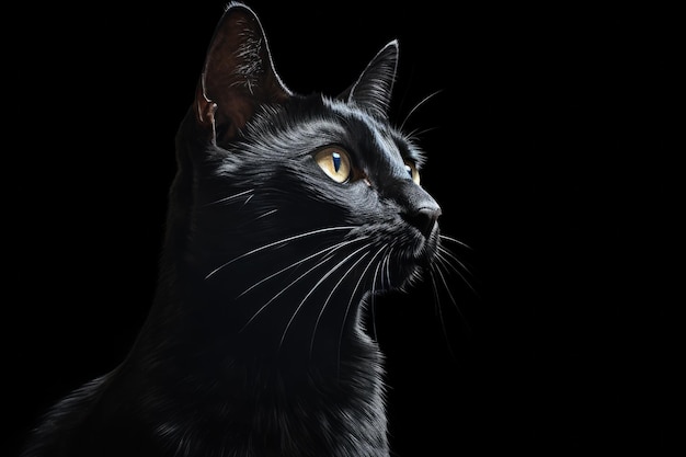 elegante gato negro