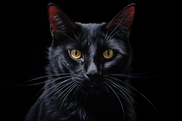 elegante gato negro