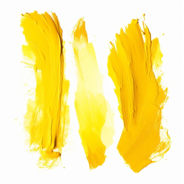 Elegante gelbe Mascara-Bürste auf weißem Hintergrund Luxusdekor von gelber glänzender Folie