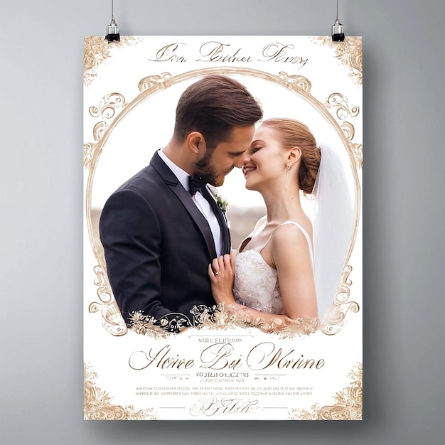 Elegante Hochzeitsplakatschablone