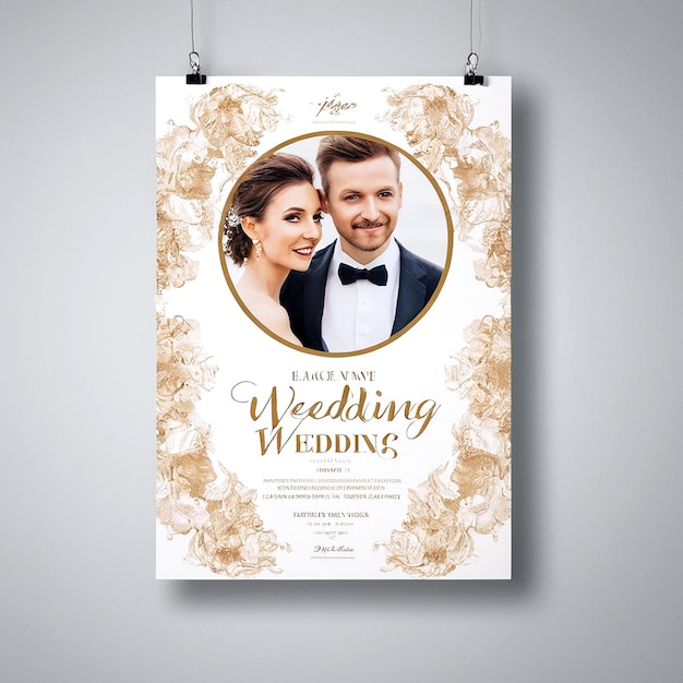 Elegante Hochzeitsplakatschablone