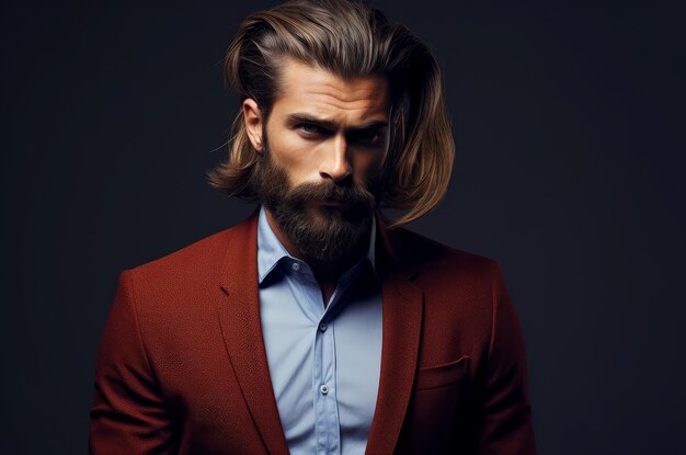 Elegante hombre peinado de moda Generar Ai