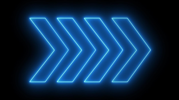Un elegante icono de flecha azul neón a la derecha que representa la simplicidad y la claridad en los gráficos direccionales
