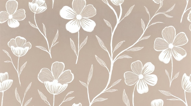 Elegante ilustración artística con líneas florales
