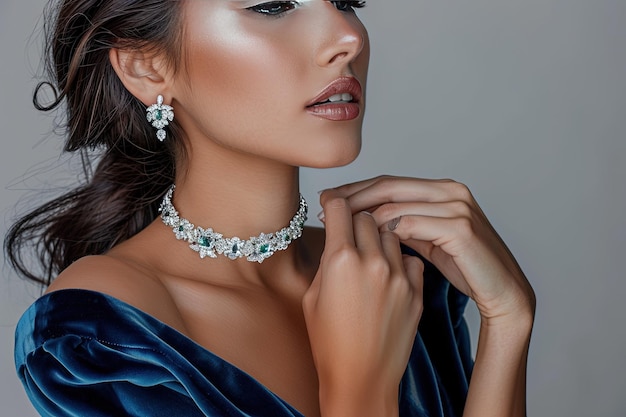 Elegante indische und europäische Schönheitsmode mit traditionellen und modernen Stilen der Frauen