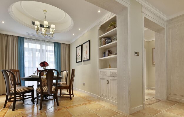 El elegante interior del comedor