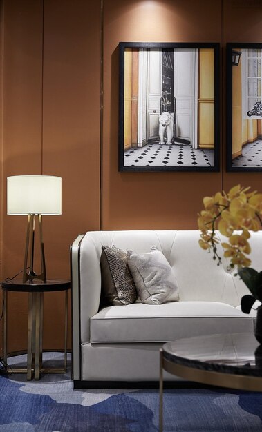 Elegante interior moderno de la sala de estar