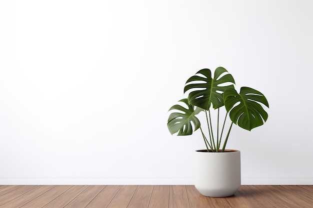 Elegante jarrón Monstera: el toque de la naturaleza.