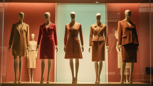 Elegante Kleidung auf Mannequins