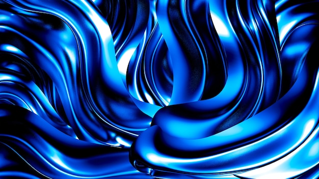 Elegante líquido azul escuro com redemoinhos