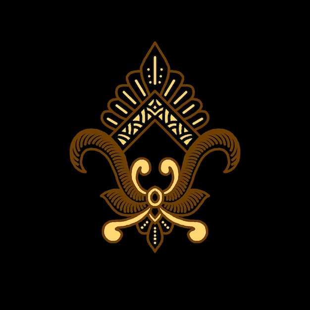 El elegante logotipo floral de época