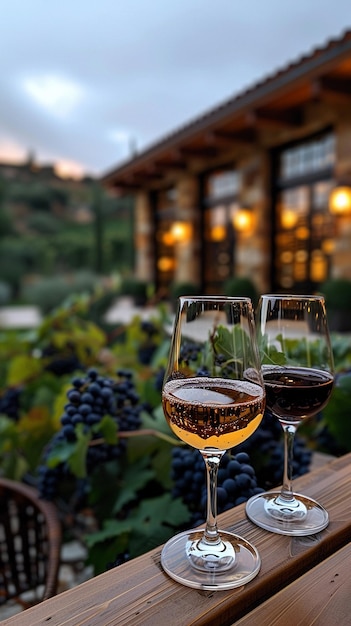 Foto el elegante lugar de degustación de vinos cultiva el conocimiento en el negocio de la apreciación de la viticultura