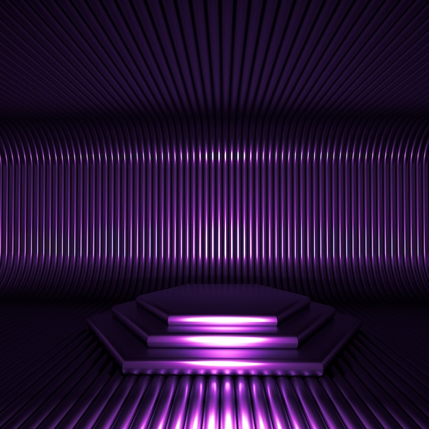 Elegante lujo elegante estudio pedestal fondo ilustración en 3d