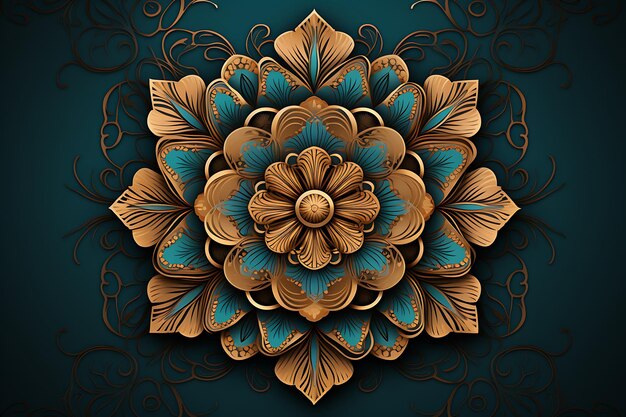 Elegante mandala decoración de fondo de arte