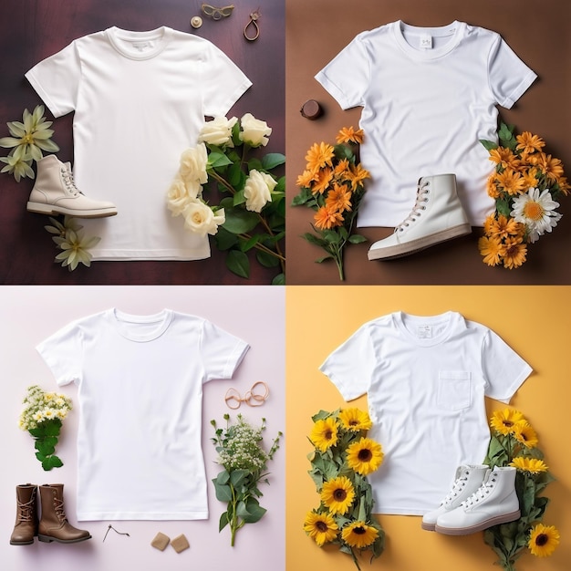 Una elegante maqueta de camiseta blanca unisex