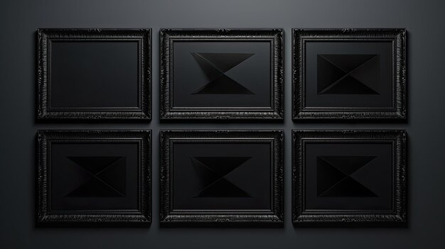 Foto un elegante marco negro perfectamente adecuado para las promociones del viernes negro sobre un elegante fondo negro