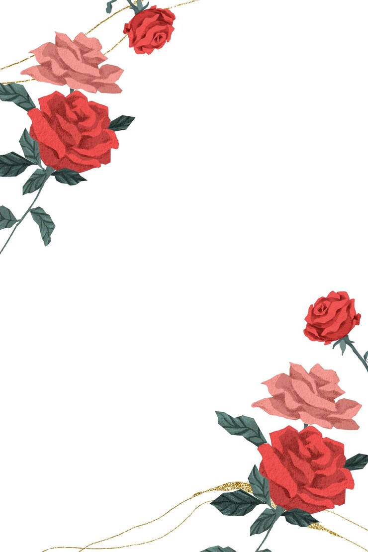 Elegante marco de rosas