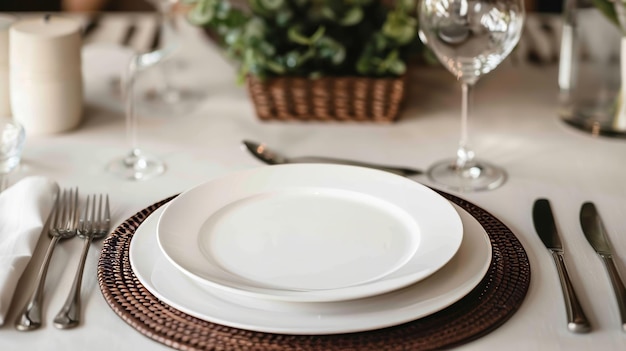 Elegante mesa para el menú de la boda. Modelo de tarjeta de invitación en un restaurante de lujo.