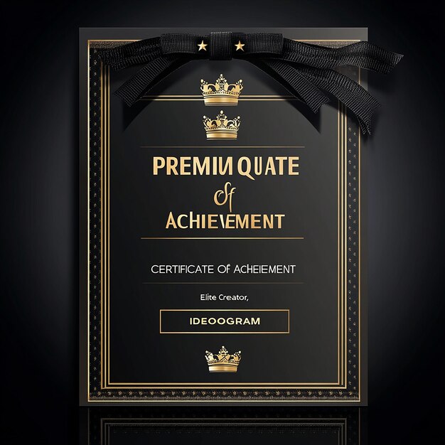 Elegante y minimalista certificado de logro