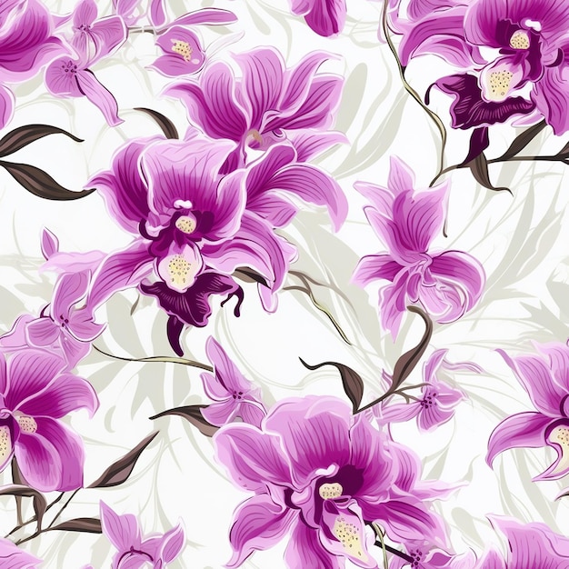 Elegante Orchidee Eleganz nahtlose Kunst