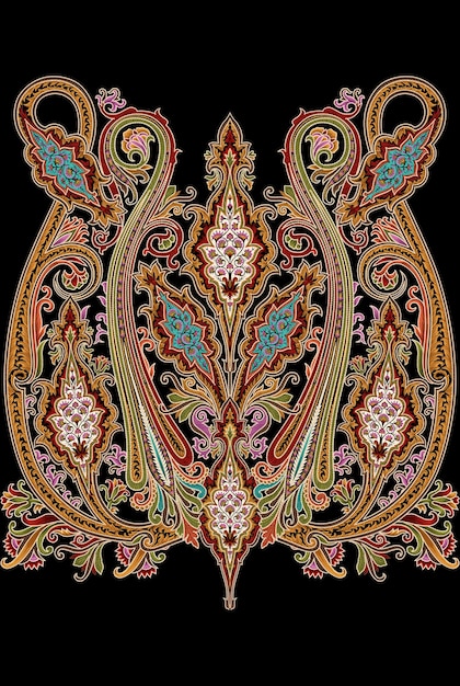 Elegante ornamento de perejil con detalles florales y giratorios