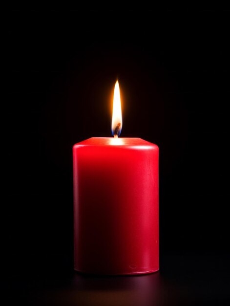 Foto elegante oscuridad velas rojas contra el negro