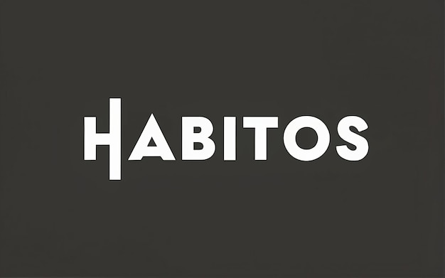 Elegante Palabra 'Habitos' com estilo minimalista